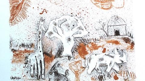 Lithographie Afrika 1