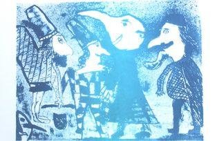 Lithography "Commedia dell'arte"