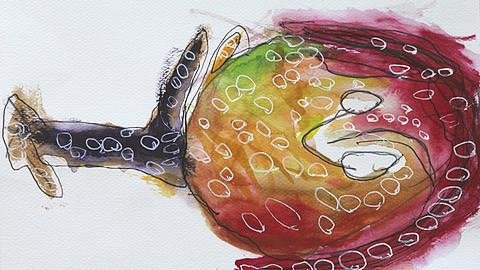 Aquarell von Korbinian Koblizek