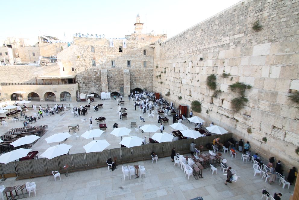 Blick auf die Klagemauer in Jerusalem